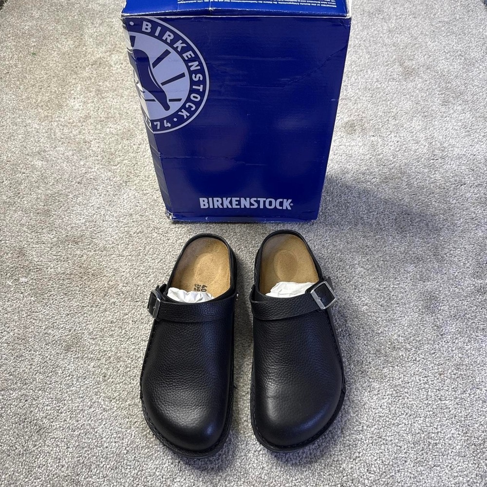 New Birkenstock Boston Lutry Premium Black Clogs Men's 7-7.5 Women's 9-9.5 - Picture 2 of 6